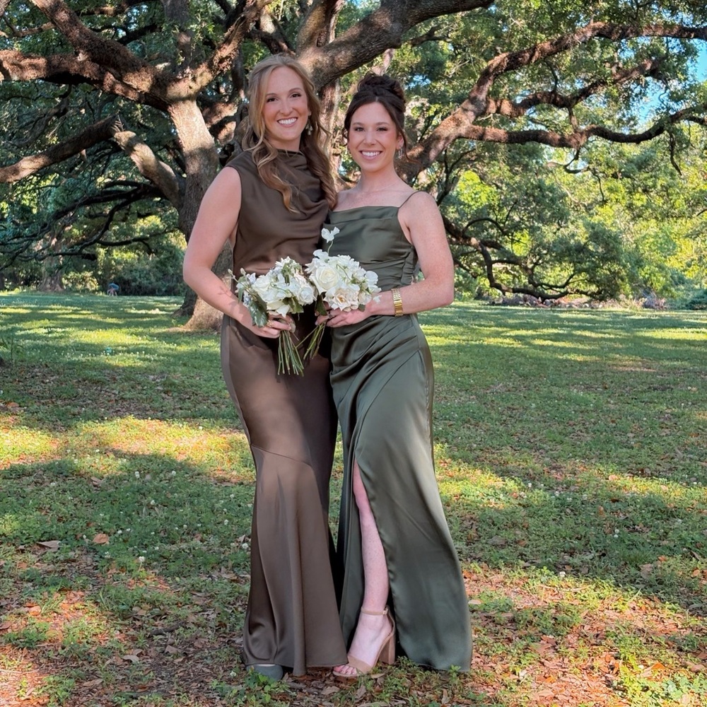 Birdy Grey Asymmetrical Green Wedding Gown